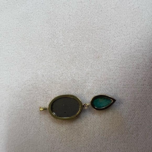 Gold Over Sterling Silver Inlaid Multi Stone Native American Pendant w/16” chain - Picture 7 of 9